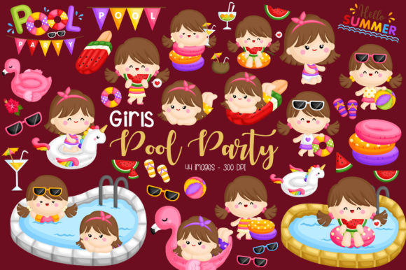 Download Pool Party Clipart - Cute Kids Clip Art - Art Collection
