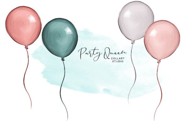 Download Hand Drawn Balloons, Party Elements - Art Collection