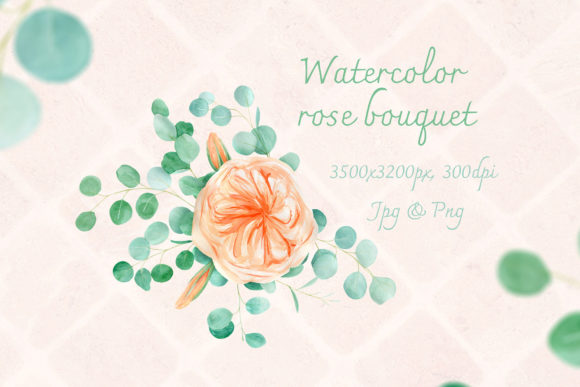 Download Watercolor Rose Bouquet Clipart - Art Collection