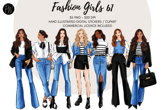 Download Fashion Girls 61 Clipart Png - Art Collection