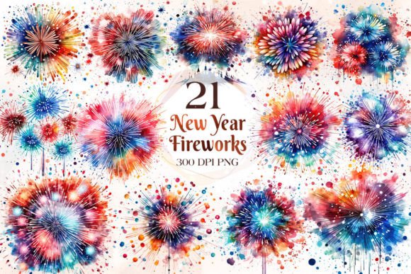 Download Happy New Year Fireworks Clipart - Art Collection