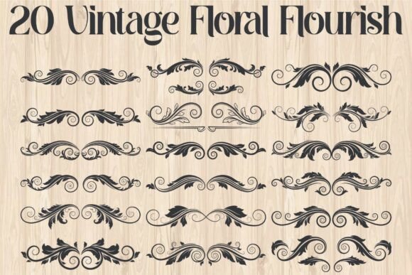Download Vintage Floral Flourish Vector - Floral Collection