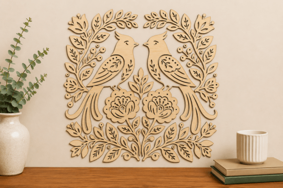 Download Cardinal Bird Floral Laser Cut SVG - Floral Collection