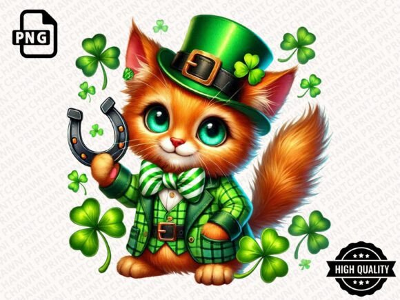 Download Leprechaun Cat St.Patrick's Clipart PNG - Art Collection