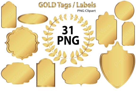 Download Gold Clipart - Tags - Labels - Art Collection