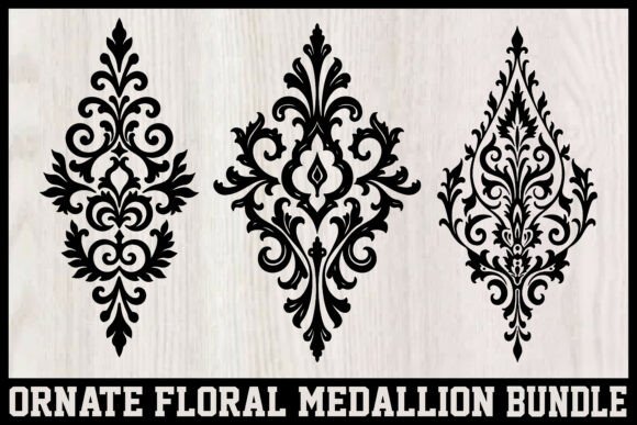 Download Elegant Baroque Floral Damask Motif Vect - Floral Collection