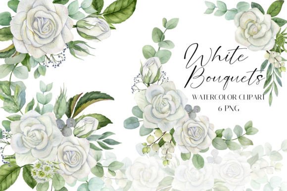 Download White Flowers Rose Bouquet Floral Wreath - Floral Collection