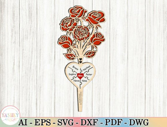 Download Mother's Day Rose Bouquet SVG - Rose bouquet Collection