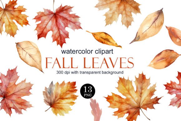 Download Watercolor Fall Leaves Clipart PNG - Art Collection