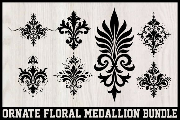Download Elegant Baroque Floral Damask Motif Vect - Floral Collection