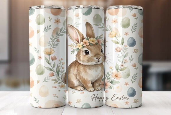 Download Easter Bunny Floral Eggs Pastel Tumbler - Floral Collection