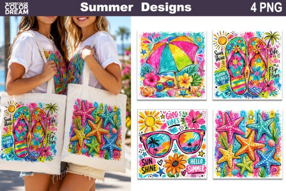 Download Colorful Beach Vacation Art - Art Collection