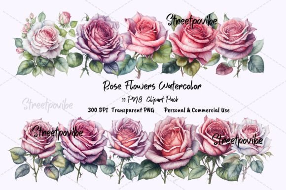 Download Flower Rose Sketch Watercolor Clipart - Art Collection