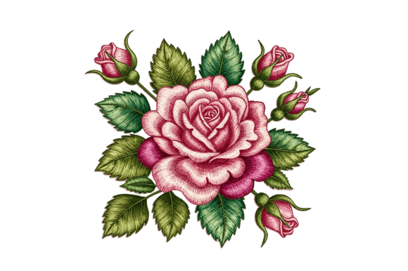 Download Detailed Painting of a Pink Rose Bouquet - Rose bouquet Collection