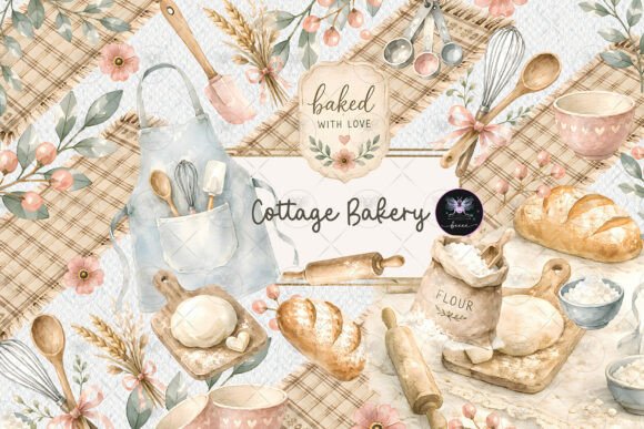 Download Cottage Bakery Clipart Watercolor - Art Collection