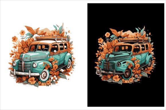 Download Watercolor Floral Car Design Vector. - Floral Collection