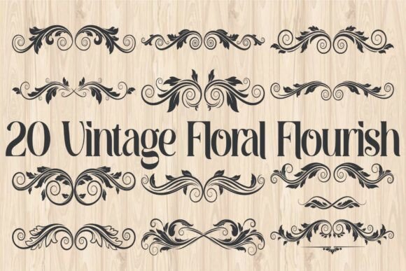 Download Vintage Floral Flourish Vector - Floral Collection