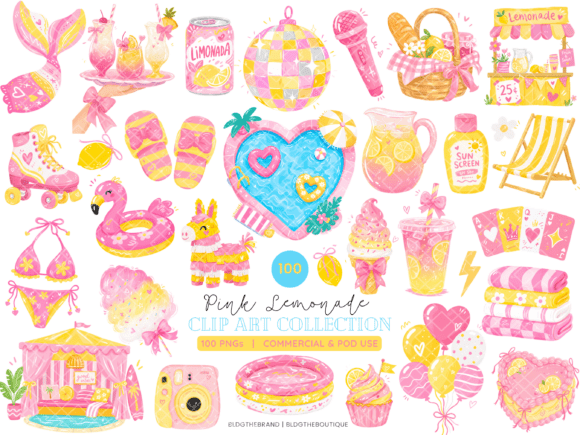 Download 100 Pink Lemonade Pool Party PNG Clipart - Art Collection