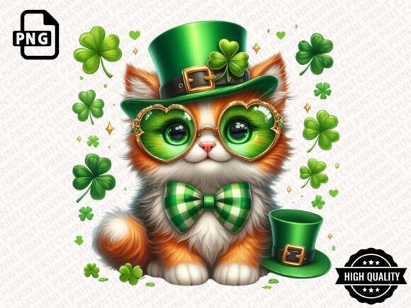 Download Leprechaun Cat St.Patrick's Clipart PNG - Art Collection