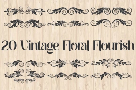 Download Vintage Floral Flourish Vector - Floral Collection