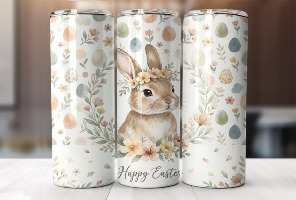Download Easter Bunny Floral Eggs Pastel Tumbler - Floral Collection