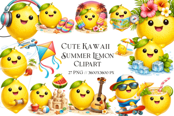Download Cute Kawaii Summer Lemon Clipart - Art Collection