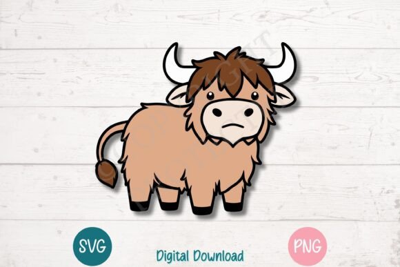 Download Cartoon Highland Cow Bundle - Art Collection