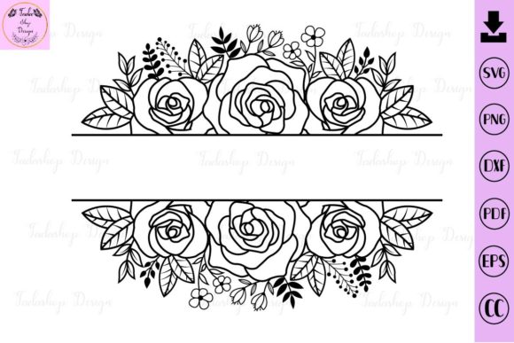 Download Floral Split Svg Floral Split MonoGram - Floral Collection