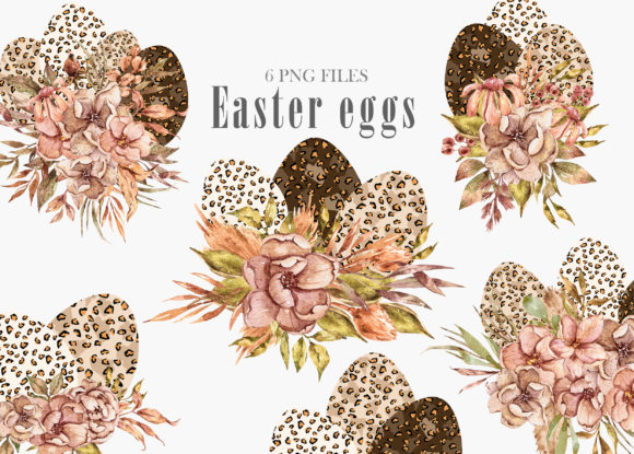 Download Watercolor Easter Floral Eggs Clipart - Art Collection