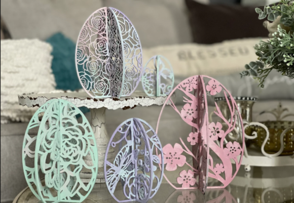 Download 3D Laser-cut Floral Eggs - Floral Collection