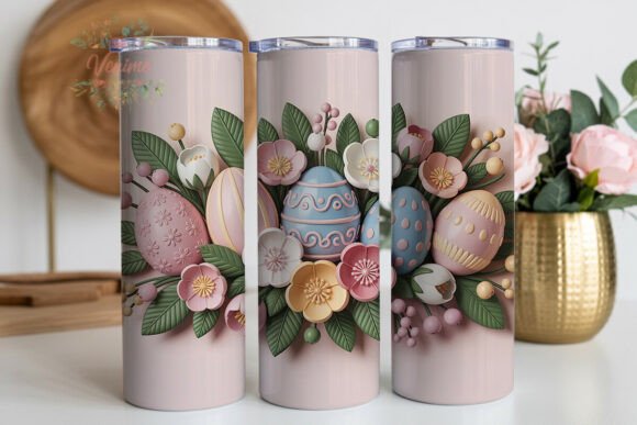 Download Easter Floral Eggs 20oz Tumbler Wrap - Floral Collection