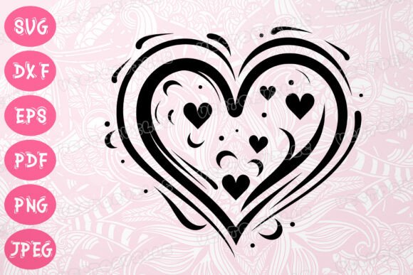 Download Swirl Heart of Curls Love Svg for Shirts - Art Collection