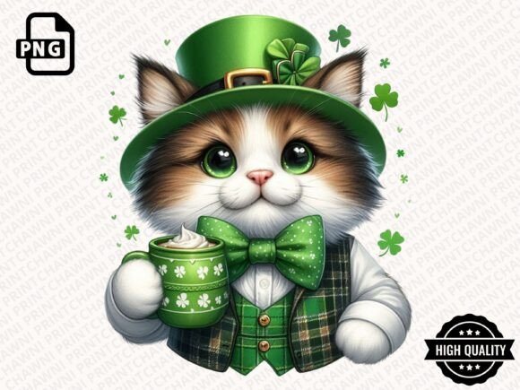 Download Leprechaun Cat St.Patrick's Clipart PNG - Art Collection