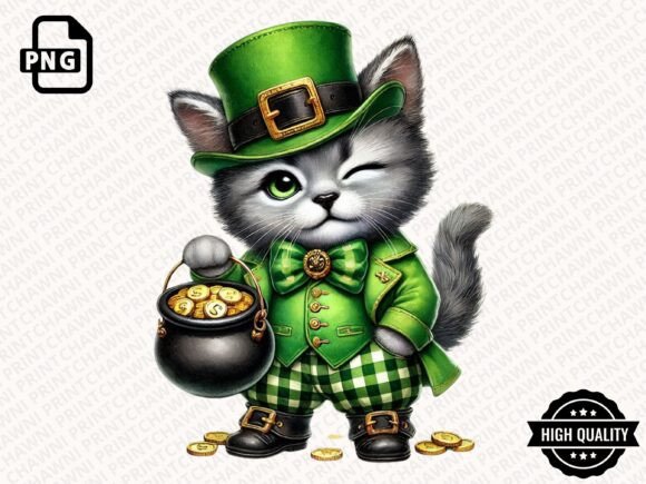 Download Leprechaun Cat St.Patrick's Clipart PNG - Art Collection