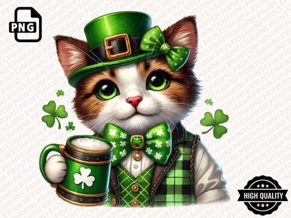 Download Leprechaun Cat St.Patrick's Clipart PNG - Art Collection
