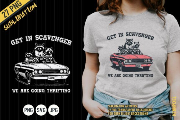 Download Get in Scavenger Raccoon Vintage Car SVG - Vintage car svg Collection