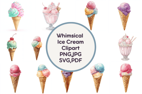 Download Whimsical Ice Cream Clipart - Art Collection