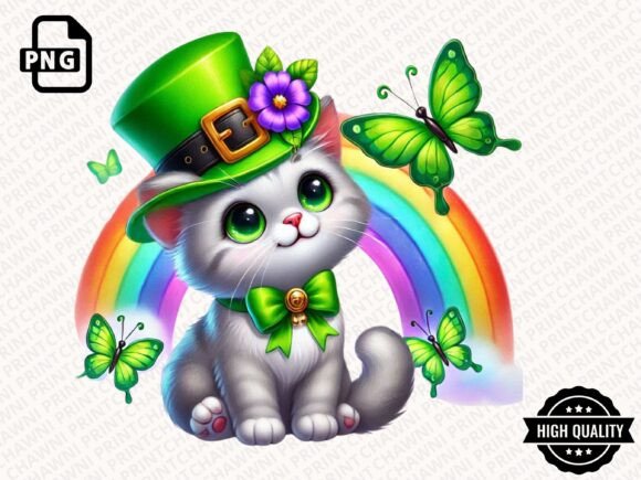 Download Leprechaun Cat St.Patrick's Clipart PNG - Art Collection