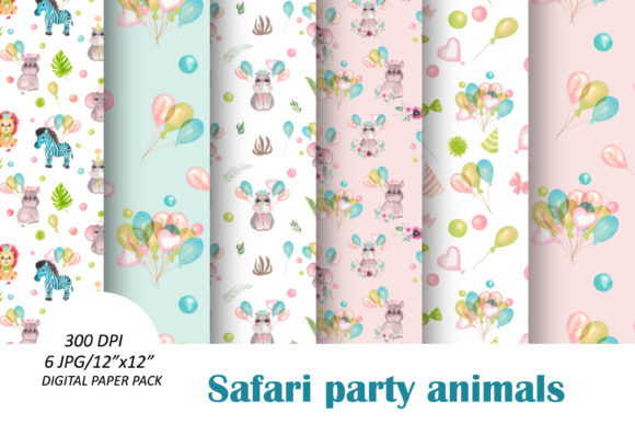 Download Baby Animals Birthday Party Paper Pack - Art Collection