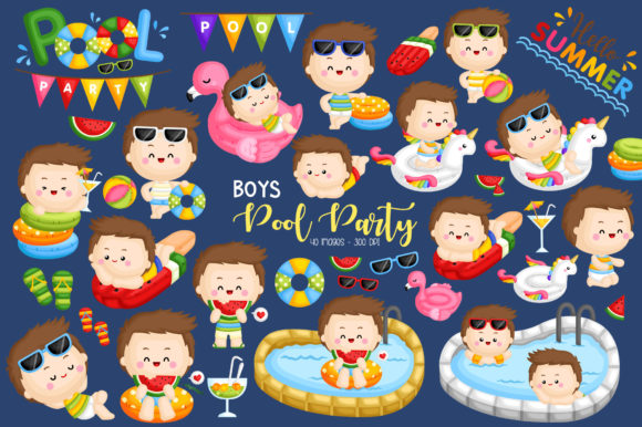 Download Pool Party Clipart - Cute Kids Clip Art - Art Collection