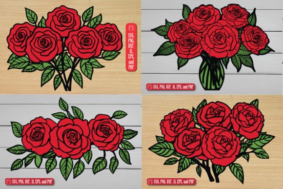 Download Paper Cut Layer Rose Bouquet SVG Bundle - Rose bouquet Collection