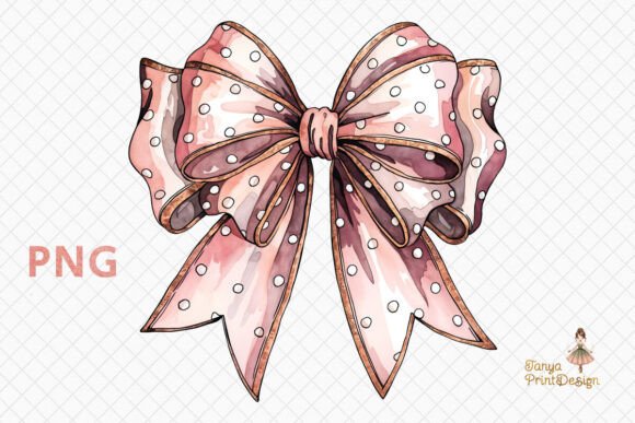 Download Pink Polka Dot Bow Sublimation Clipart - Art Collection