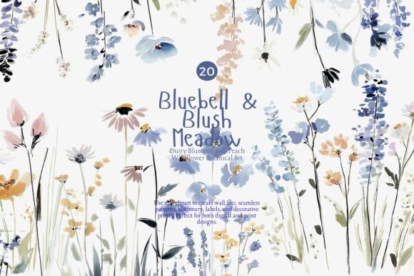 Download Bluebell Wildflower Watercolor Clipart - Art Collection