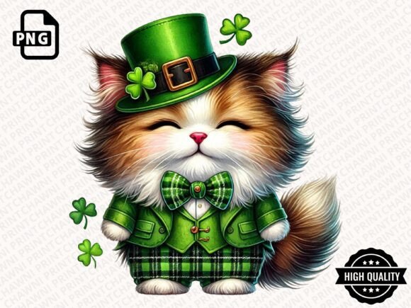 Download Leprechaun Cat St.Patrick's Clipart PNG - Art Collection