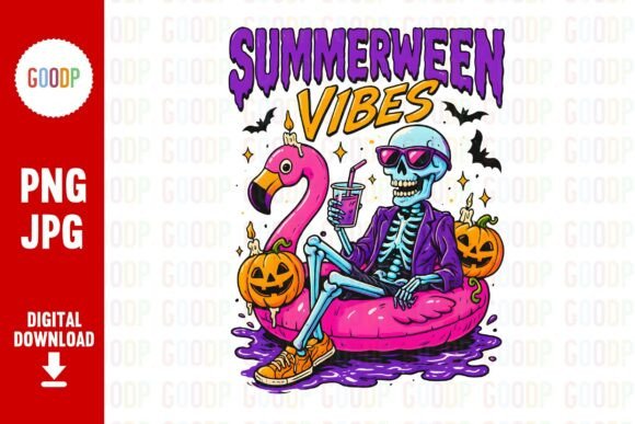 Download Summerween Skeleton Pool Party Png - Art Collection