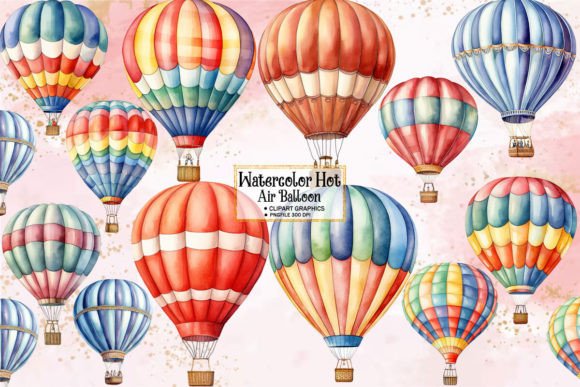 Download Watercolor Hot Air Balloon Clipart - Art Collection