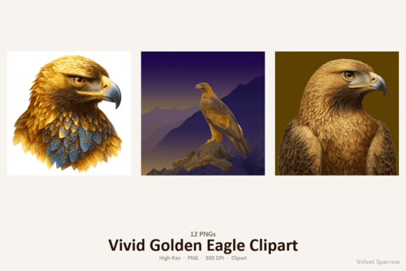 Download Vivid Golden Eagle Clipart - Art Collection