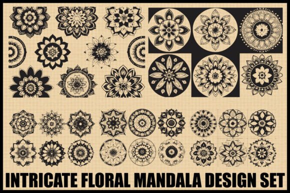 Download Boho Floral Mandala Bundle Set - Floral Collection