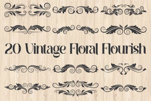 Download Vintage Floral Flourish Vector - Floral Collection