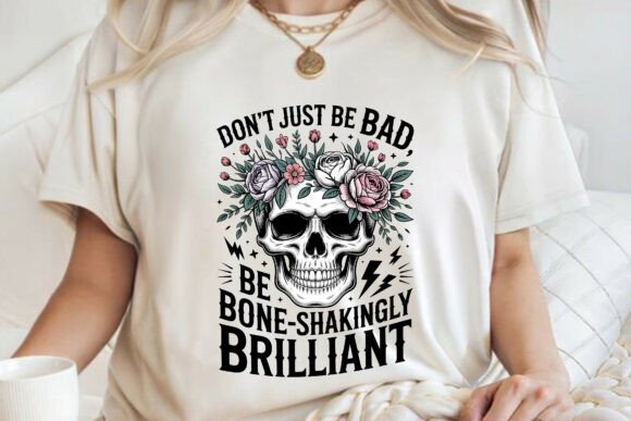 Download Vintage Floral Skull Attitude Quote PNG - Floral Collection